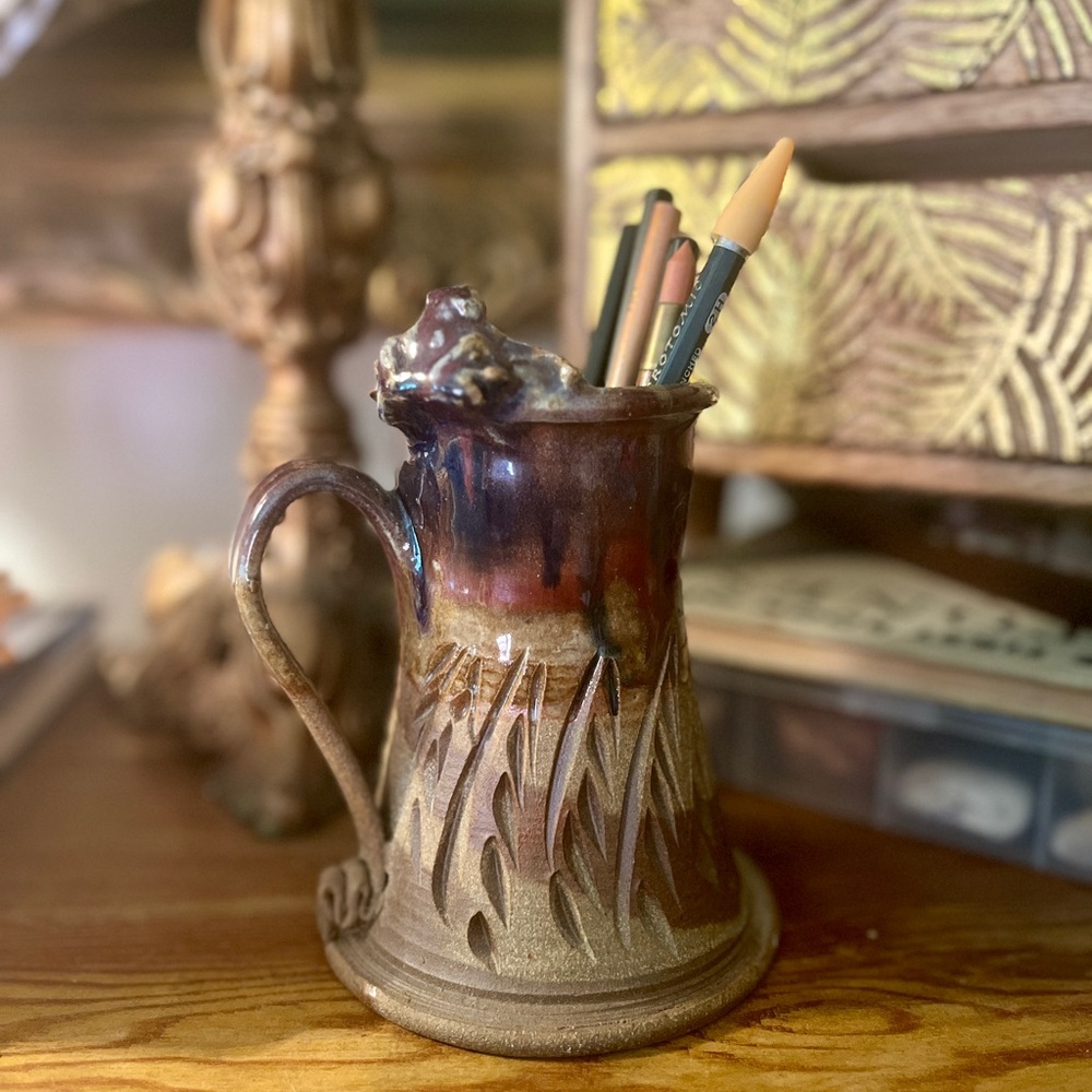 Handcrafted Ceramic Mug with Frog